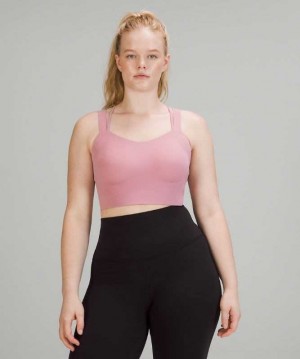 Lululemon Like a Cloud Longline Light Support, D/DD Cup Kadın Spor Sütyeni Pembe | NXAHGR-061