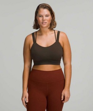 Lululemon Like a Cloud Longline Light Support, D/DD Cup Kadın Spor Sütyeni Koyu Zeytin Yeşili | XVNRBK-782