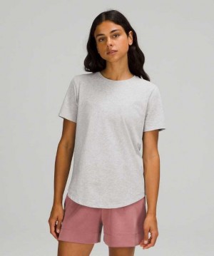 Lululemon Love Crew Sleeve T-Shirt Kadın Üstler Açık Gri | EUITKB-760