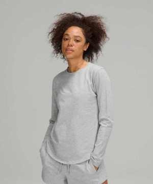 Lululemon Love Long Sleeve Kadın Üstler Açık Gri | VKIJEN-032