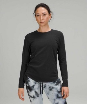 Lululemon Love Long Sleeve Kadın Üstler Siyah | RKLZPE-784