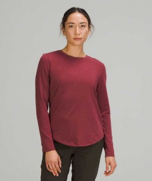 Lululemon Love Long Sleeve Shirt Kadın Üstler Mulled Wine | NTMPUB-920