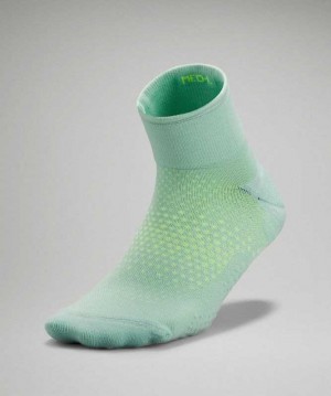 Lululemon MacroPillow Ankle Running Medium Cushioning Kadın Çorap Yeşil | IJCZPE-065