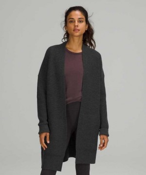 Lululemon Merino Wool Cardigan Online Only Kadın Tişörtü Siyah | DHVAYF-247