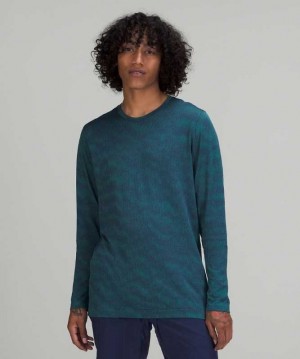 Lululemon Metal Vent Breathe LS Erkek Üstler Koyu | YDEBXH-270