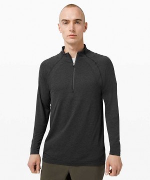 Lululemon Metal Vent Tech 1/2 Zip 2.0 Erkek Üstler Koyu Siyah | LJVOWA-892