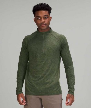 Lululemon Metal Vent Tech 1/2 Zip 2.0 Erkek Üstler Yeşil Yeşil | TLDJGY-807