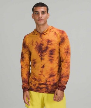 Lululemon Metal Vent Tech 2.0 Erkek Kapşonlu Disconnect Marble Dye Soleil / Mulled Wine | YDVXPT-623