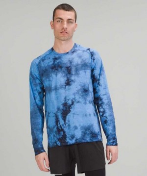 Lululemon Metal Vent Tech LS 2.0 Erkek Üstler Mavi Lacivert | MGUNJW-328
