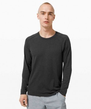 Lululemon Metal Vent Tech Long Sleeve 2.0 Erkek Üstler Koyu Siyah | VJRWFP-154