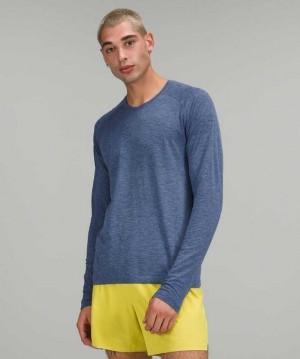 Lululemon Metal Vent Tech Long Sleeve 2.0 Erkek Üstler Mavi | ZGNXHU-986