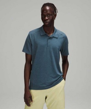 Lululemon Metal Vent Tech Polo 2.0 Erkek Üstler Mavi Mavi | HUYTCL-403