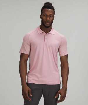 Lululemon Metal Vent Tech Polo 2.0 Erkek Üstler Pembe | XBTURO-870