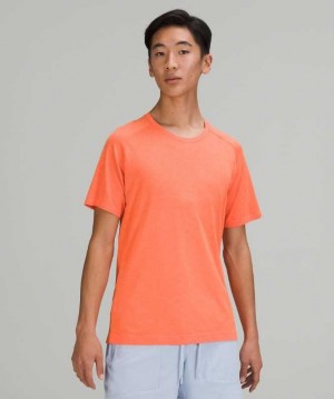 Lululemon Metal Vent Tech SS 2.0 Erkek Üstler Mercan Turuncu | KDJZIC-384
