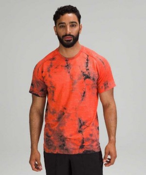 Lululemon Metal Vent Tech Sleeve Shirt 2.0 Erkek Üstler Kırmızı Gri | WAPFLI-093