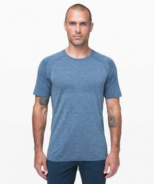 Lululemon Metal Vent Tech Sleeve Shirt 2.0 Erkek Üstler Mavi | WHJYOU-716