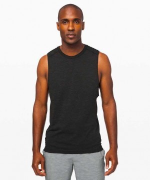 Lululemon Metal Vent Tech Sleeveless 2.0 Erkek Üstler Koyu Siyah | ONPHBR-132