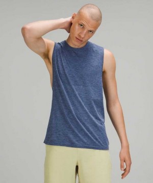 Lululemon Metal Vent Tech Sleeveless 2.0 Erkek Üstler Mavi | DJGQYP-598