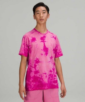 Lululemon Metal Vent Tech T 2.0 Erkek Üstler Pembe | LJHNGY-905