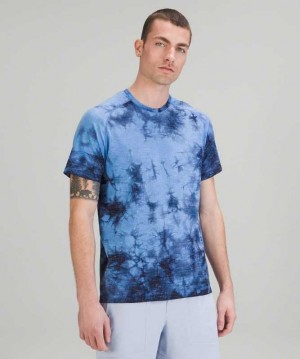 Lululemon Metal Vent Tech T 2.0 Erkek Üstler Mavi Lacivert | WGMRPB-472