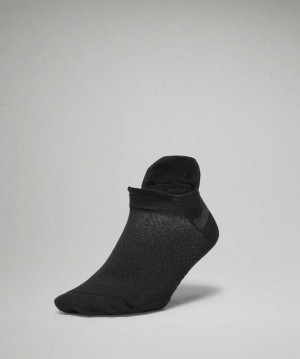 Lululemon MicroPillow Tab Running Light Cushioning Kadın Çorap Siyah | XTUZBQ-863