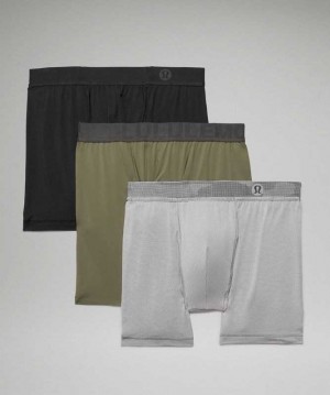 Lululemon Mixed Boxer 3 Pack Erkek İç Giyim Siyah Gri Zeytin Yeşili | RJOGYD-958
