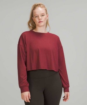 Lululemon Muscle Love Long Sleeve Kadın Üstler Mulled Wine | FXEBJZ-716