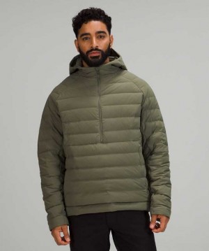Lululemon Navigation Stretch Down Anorak Erkek Mont Zeytin Yeşili | SNLKMO-148