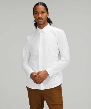 Lululemon New Venture Long Sleeve Shirt Erkek Üstler Beyaz | VMITRZ-839