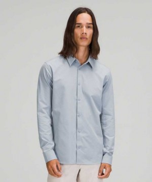Lululemon New Venture Long Sleeve Shirt Erkek Üstler Chambray | YLKOWJ-368