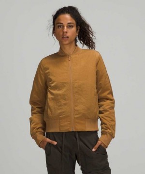 Lululemon Non-Stop Bomber Kadın Mont Bej Rengi | YSWJBR-532
