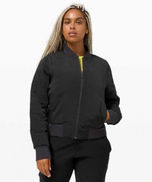 Lululemon Non-Stop Bomber Kadın Mont Siyah | OBLZAD-879
