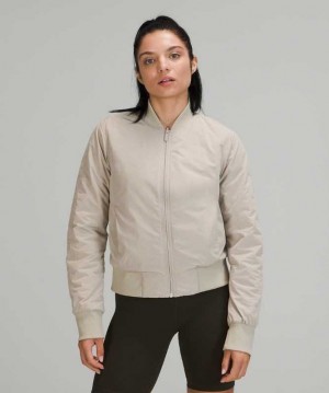 Lululemon Non Stop Bomber Kadın Mont Raw Linen | QDYFXM-026