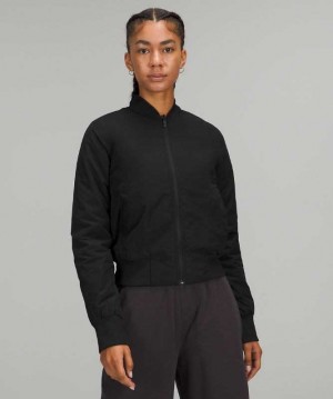 Lululemon Non Stop Bomber Kadın Mont Siyah | FSBVDG-497