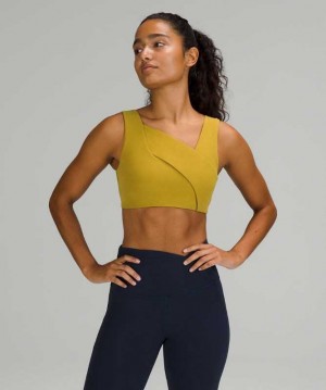Lululemon Nulu Cross-Front Yoga Light Support, B/C Cup Kadın Spor Sütyeni Altın | VPCZLU-053