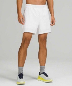 Lululemon Pace Breaker 5" Lined Erkek Şort Beyaz | VIBTZX-324