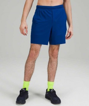 Lululemon Pace Breaker 7" Lined Erkek Şort Mavi | UKDHGI-981