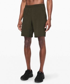 Lululemon Pace Breaker 9" Lined Erkek Şort Koyu Zeytin Yeşili | HITLGP-016