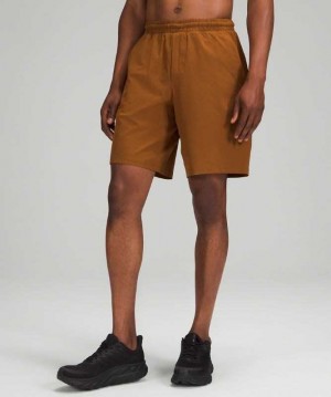 Lululemon Pace Breaker 9" Lined Erkek Şort Bakır Kahverengi | DCWVGE-028
