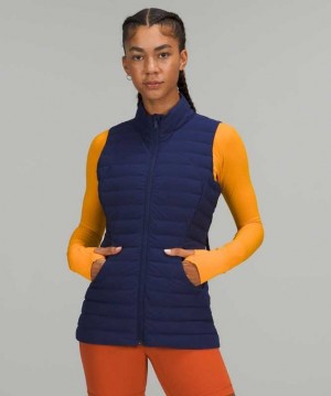 Lululemon Pack It Down Vest Kadın Mont Night Sea | FNMCLW-524