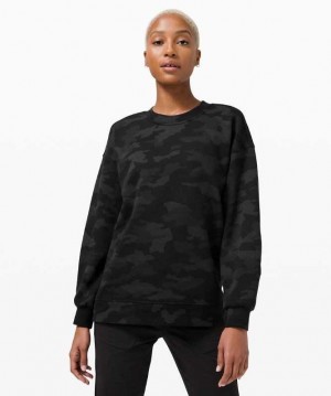 Lululemon Perfectly Oversized Crew Kadın Tişörtü Camo Koyu | WPSXBG-634