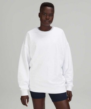 Lululemon Perfectly Oversized Crew Kadın Tişörtü Beyaz | XZTKIU-563