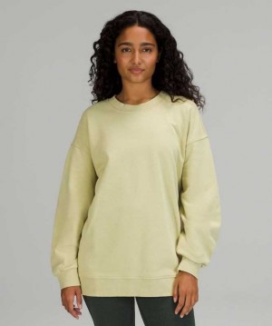 Lululemon Perfectly Oversized Crew Kadın Tişörtü Yeşil | FPGRKH-819
