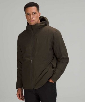 Lululemon Pinnacle Warmth Erkek Mont Koyu Zeytin Yeşili | JMDQZU-719