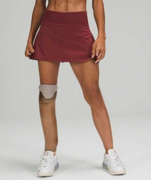 Lululemon Play Off the Pleats Kadın Etek Kırmızı | LQZRJI-498