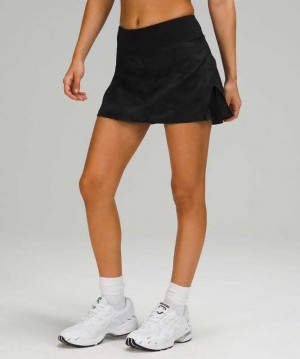 Lululemon Play Off the Pleats Kadın Etek Camo Koyu Siyah | TSNGLW-041