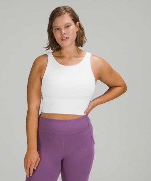 Lululemon Power Pivot Rib Kadın Üstler Beyaz | IVRKUQ-512