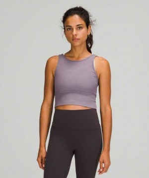 Lululemon Power Pivot Rib Kadın Üstler Lavanta | SBCEFL-489