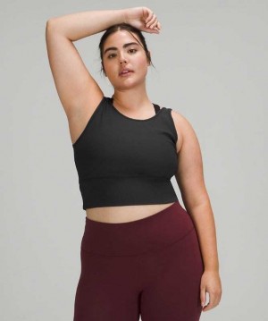 Lululemon Power Pivot Rib Kadın Üstler Siyah | WLSYBE-714