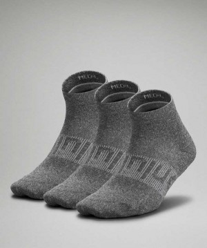 Lululemon Power Stride Ankle 3 Pack Kadın Çorap Gri Gri Gri | YAZGRF-468